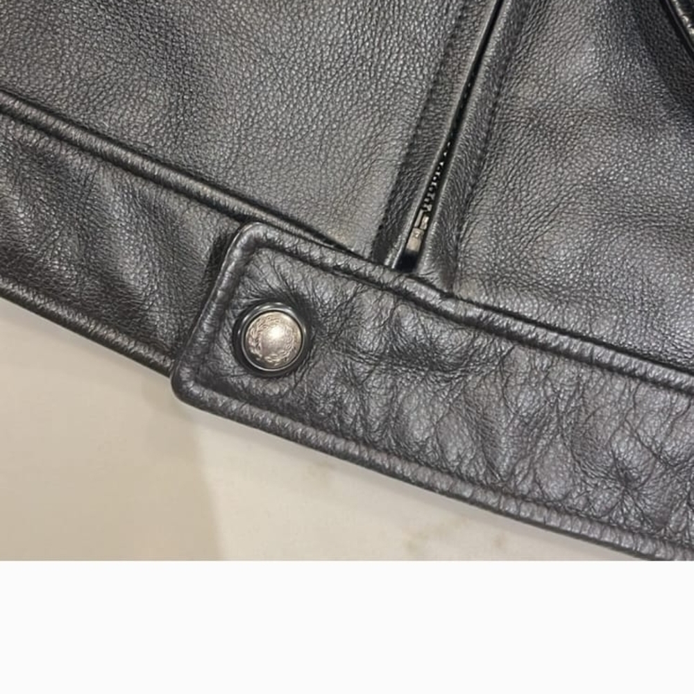 Danier Black Leather Bomber Jacket